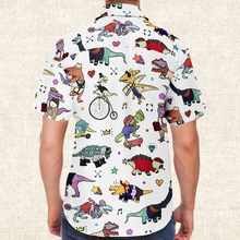 Load image into Gallery viewer, Personalized Dino Swag Button-Up Shirt