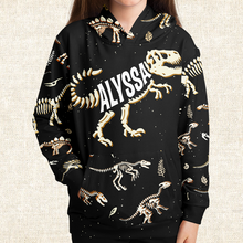 Load image into Gallery viewer, Personalized Name-O-Saurus Youth Hoodie