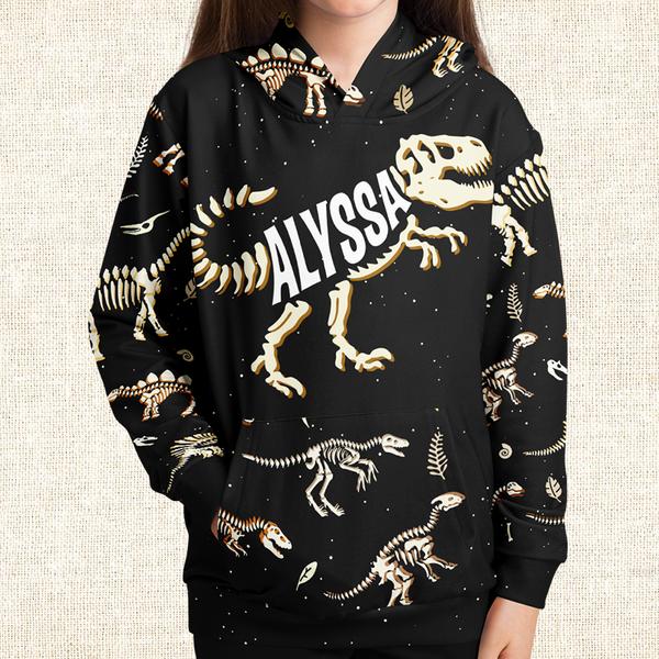 Personalized Name-O-Saurus Youth Hoodie