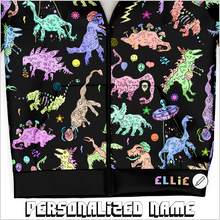 Load image into Gallery viewer, Personalized Dope Dinos Zip-Up Hoodie