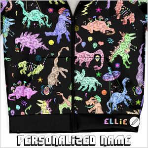 Personalized Dope Dinos Zip-Up Hoodie