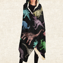 Load image into Gallery viewer, Personalized Dinotastic Hooded Blanket