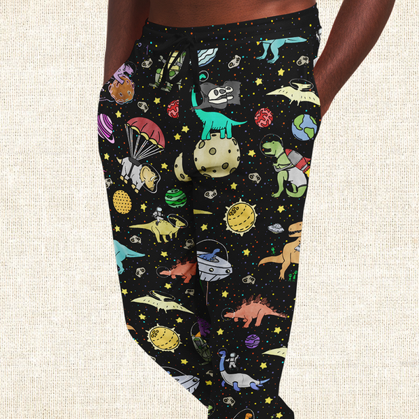 Personalized Interstellar Dinos Sweatpants